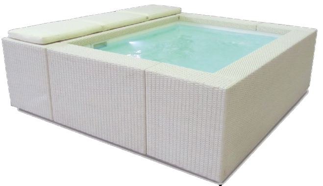 MİNİPOOL PLAYA1 KAHVE - 220 x 220. TEK GÖVDE HAZIR HAVUZ