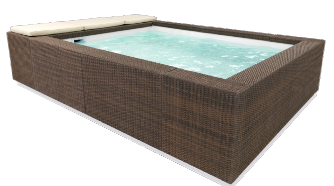 BUBBLE PLAYA 3 GRİ - 420 x 220. TEK GÖVDE HAZIR HAVUZ