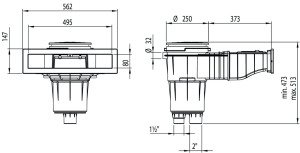 15 lt skimmer Yuvarlak kapak, Beyaz