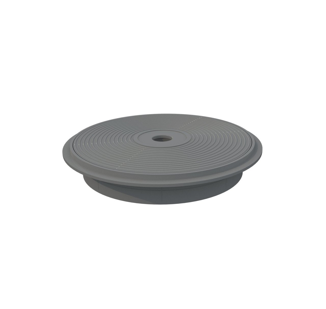 15 lt skimmer Yuvarlak kapak, Açık Gri