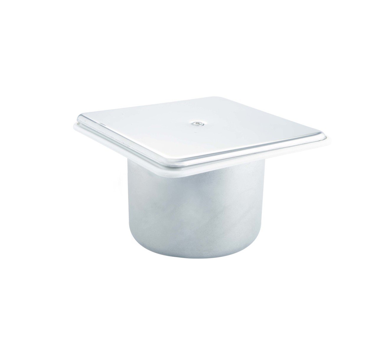 AISI 316 Paslanmaz Çelik Kare Dip emiş 1 1/2” alttan bağlantılı