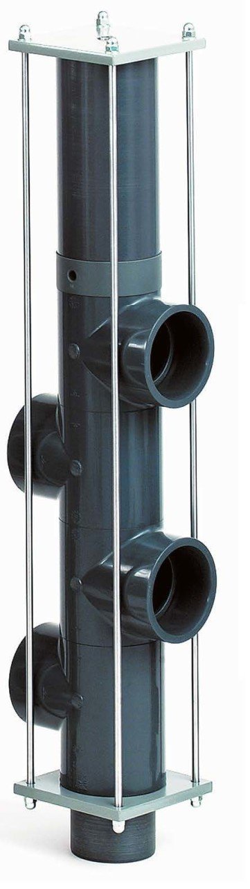 Besgo 5 yollu pnömatik vana DN125 / Ø140 Bağlantılı 450 mm (Su)